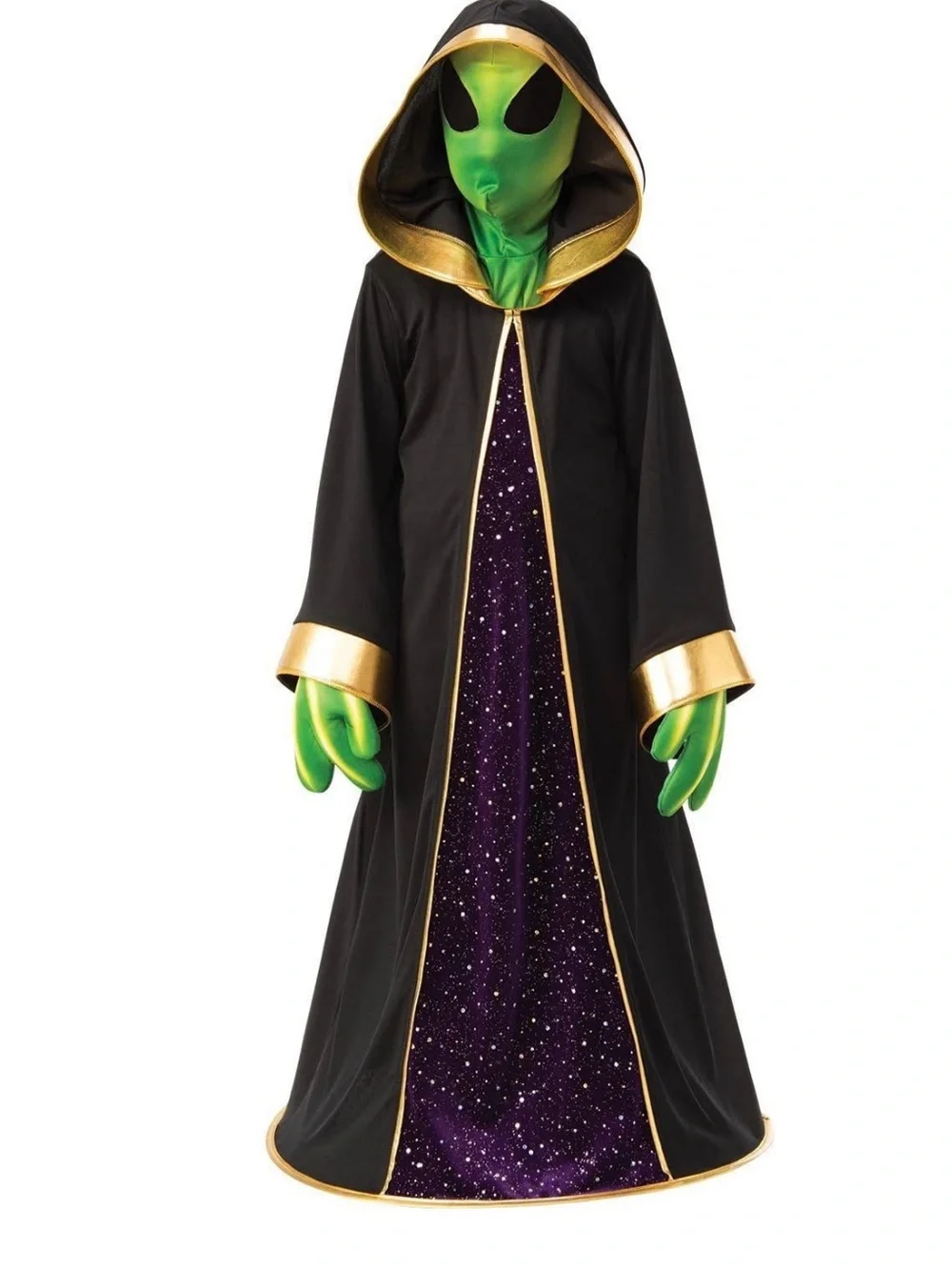 Rubies Alien Costume Child Kids Boys Medium Robe Mask Gloves Halloween EUC